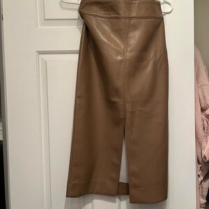 Babaton Tan Midi Skirt